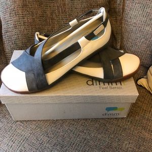 Comfortable White Sand and Grey slip on shoes!!
